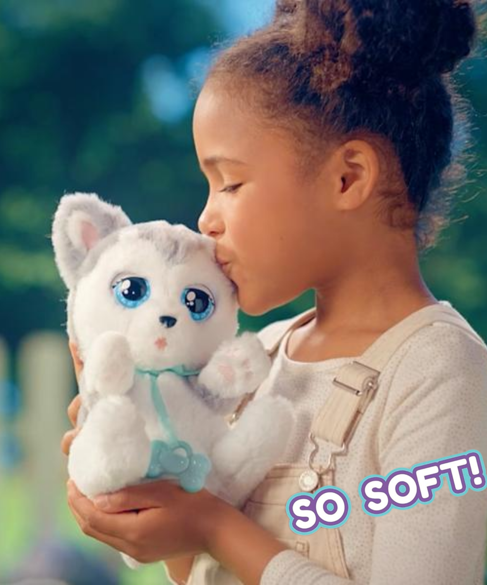 جراء نائمة من بيبي باوز، هاسكي، لعبة جرو تفاعلية من القطيفة مقاس 9.5 بوصة مع حقيبة حمل، لعبة تظاهر للأطفال مع مؤثرات صوتية، مناسبة للأولاد والبنات من سن 18 شهرًا فما فوق