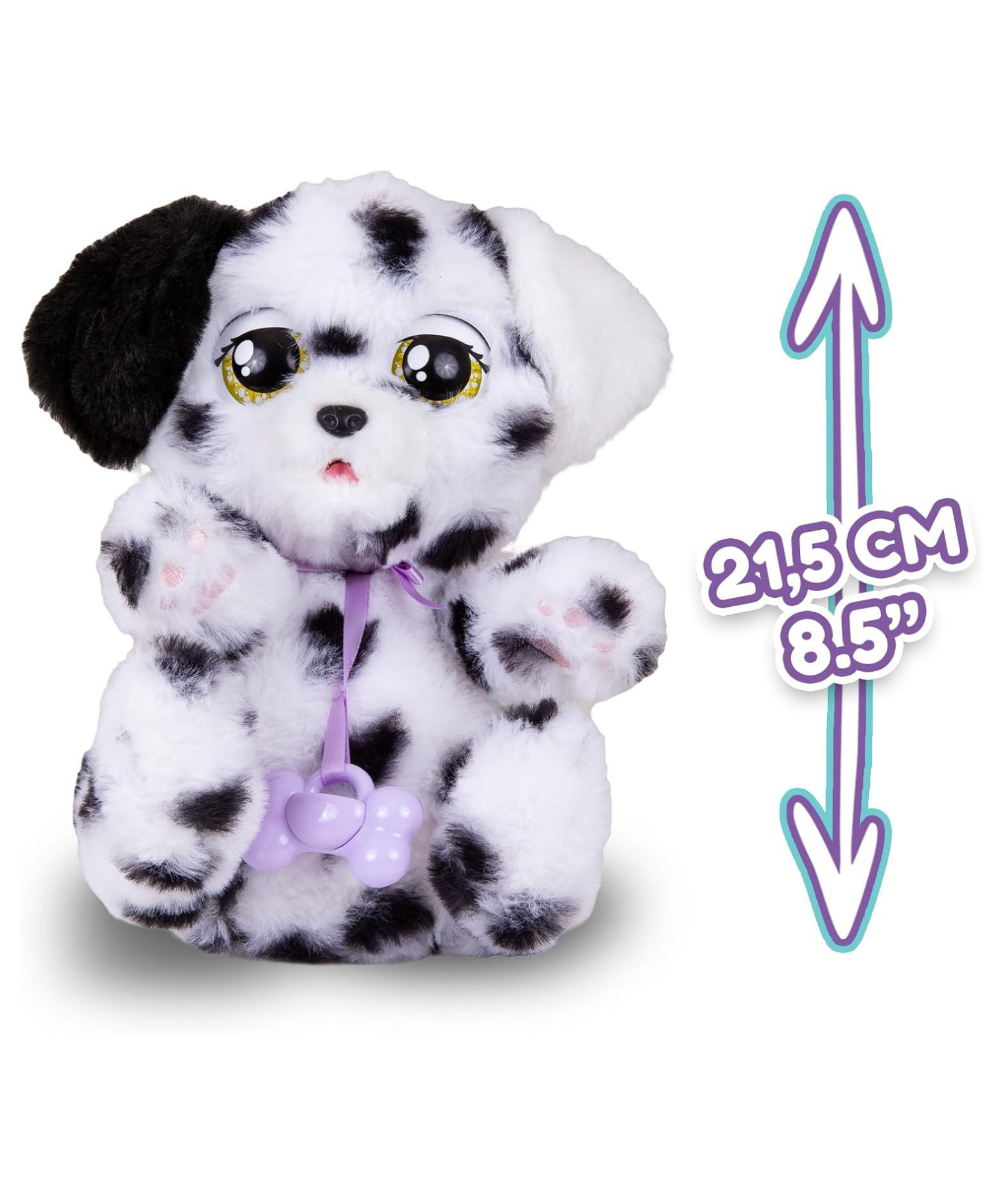 جراء النوم من بيبي باوز، دالماتيان، لعبة جرو تفاعلية من القطيفة مقاس 8.5 بوصة مع حقيبة حمل، لعبة تظاهر للأطفال مع مؤثرات صوتية، مناسبة للأولاد والبنات من سن 18 شهرًا فما فوق