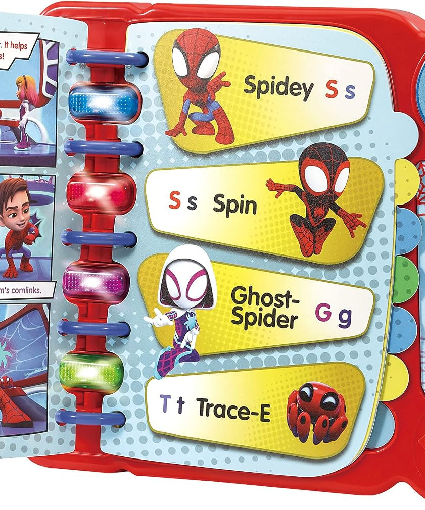 VTech Spidey and His Amazing Friends: Spidey Learning Book, Official Spidey Book, Interactive Childrens Book, Educational Activity Toy, 4 Learning Modes, Gift for Ages 2, 3, 4+ Years, English Version