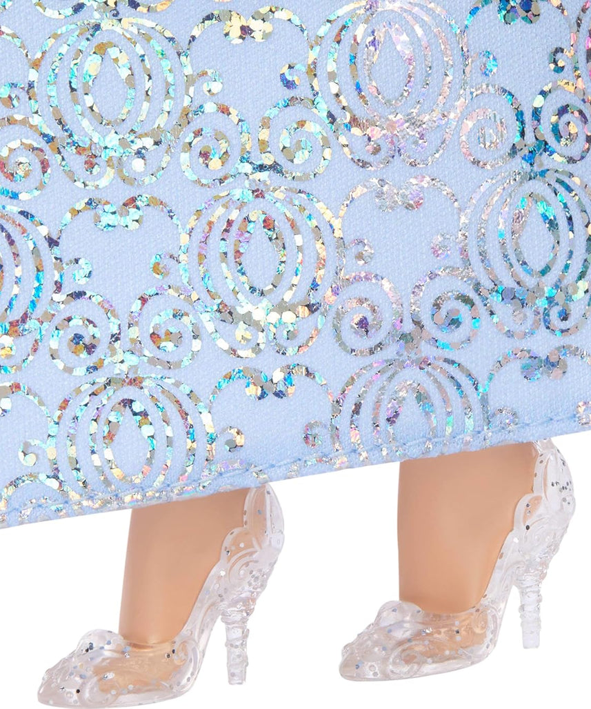 Mattel Disney Princess Cinderella Doll, Posable Fashion Doll with Removable Skirt, Shoes and Tiara, Brushable Hair, Ages 3+