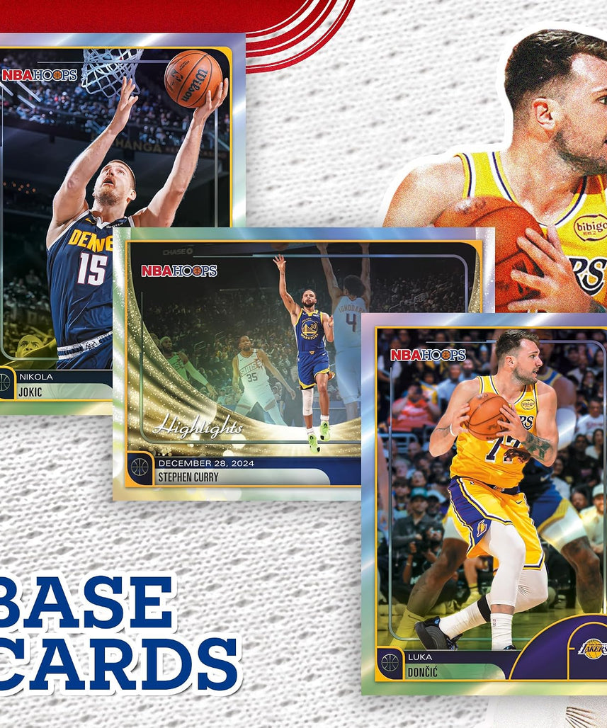Topps Hoops Basketball 2025–26 Factory Sealed Value Box Trading Cards, NBA Collectible Card Set with Exclusive Green Parallels, Ages 6+