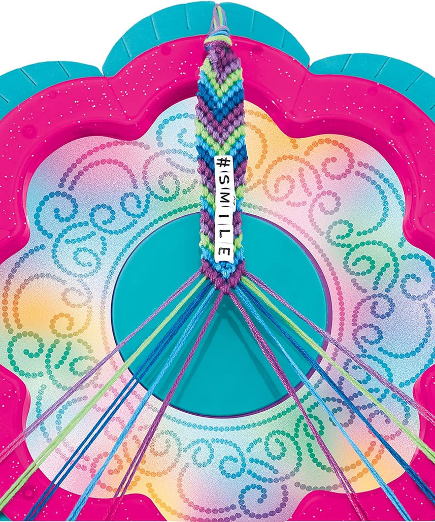 Shimmer N Sparkle 2-in-1 Spin & Bead Friendship Bracelet Maker, Multicolour, DIY Jewelry Kit, Beaded & Friendship Styles, Girls Craft Toy, Ages 8+