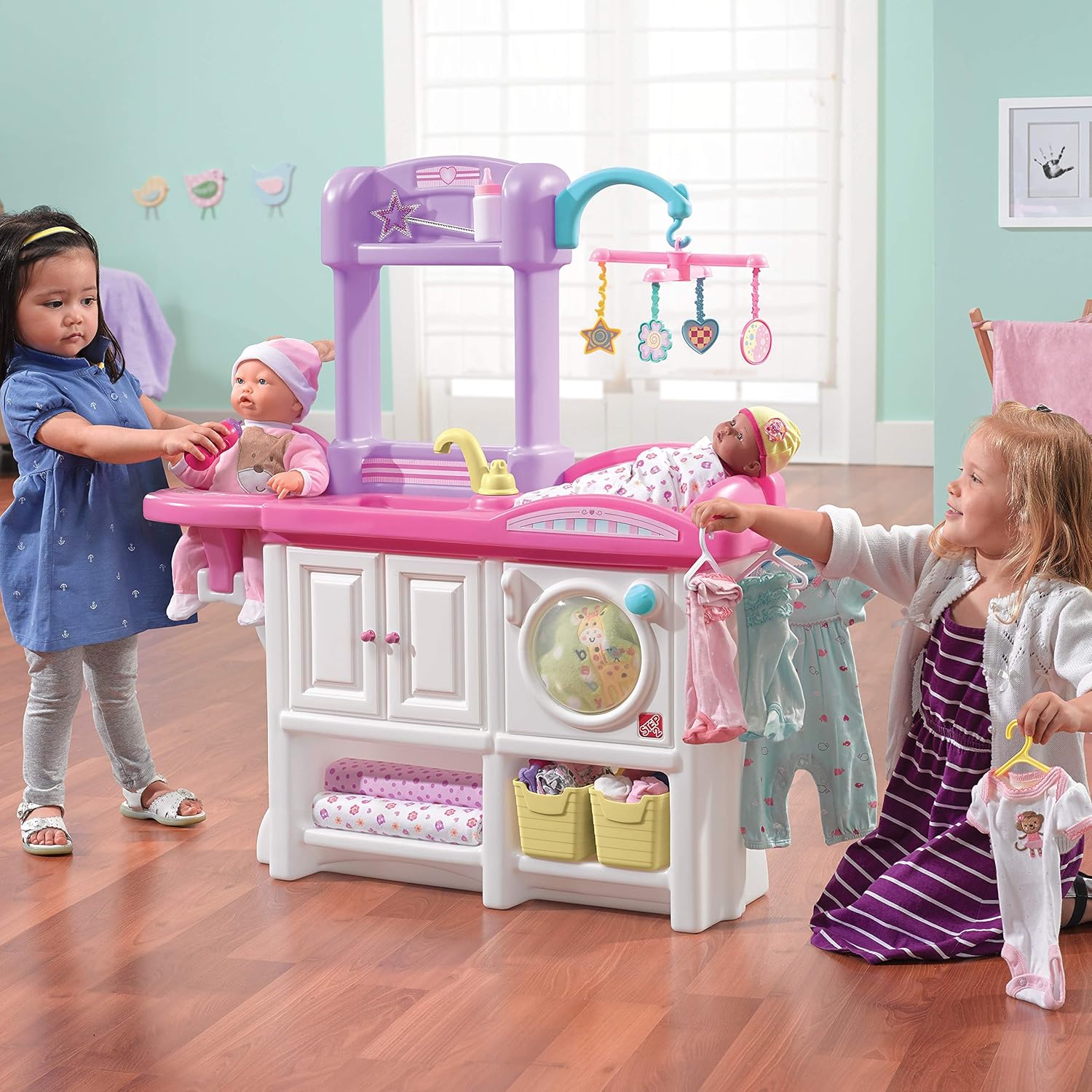 Step2 Love & Care Deluxe Nursery 847100 Roleplay Set, All-in-One Doll Care Station, Kids 2–7 Years
