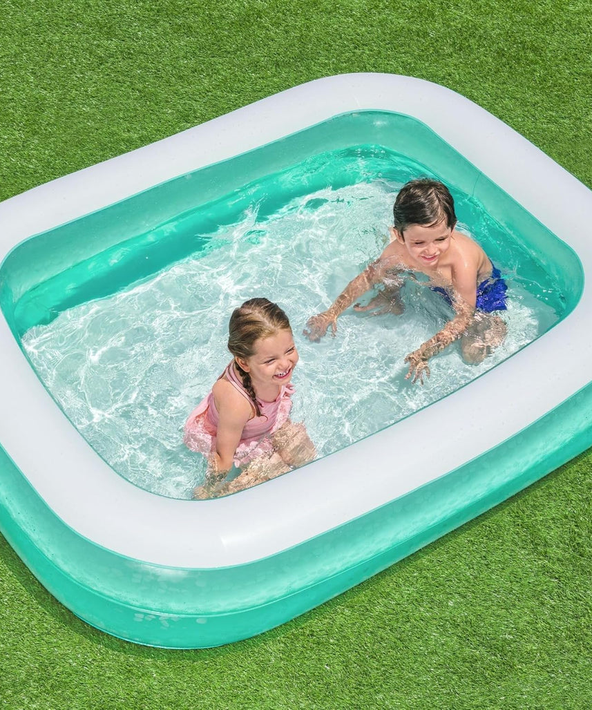Bestway Rectangular Inflatable Family Pool - 79 inch, Blue,54005-BNFX16XX02