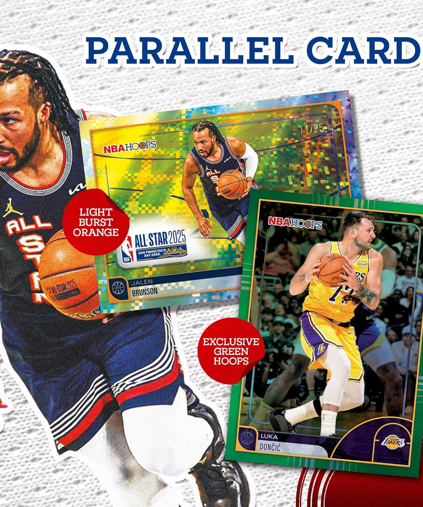 Topps Hoops Basketball 2025–26 Factory Sealed Value Box Trading Cards, NBA Collectible Card Set with Exclusive Green Parallels, Ages 6+