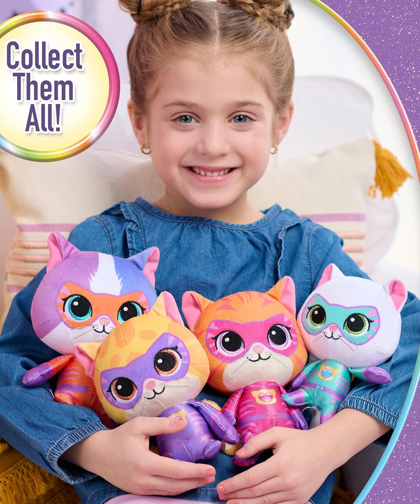 Disney Jr. SuperKitties Small 8-inch Plush Sparks Stuffed Animal, Su-Purr Wild Outfit, Kitten, Toy for Fans, Girls, Kids, Easter Basket Fillers, Gifts, Presents, Ages 2 and Up by Just Play