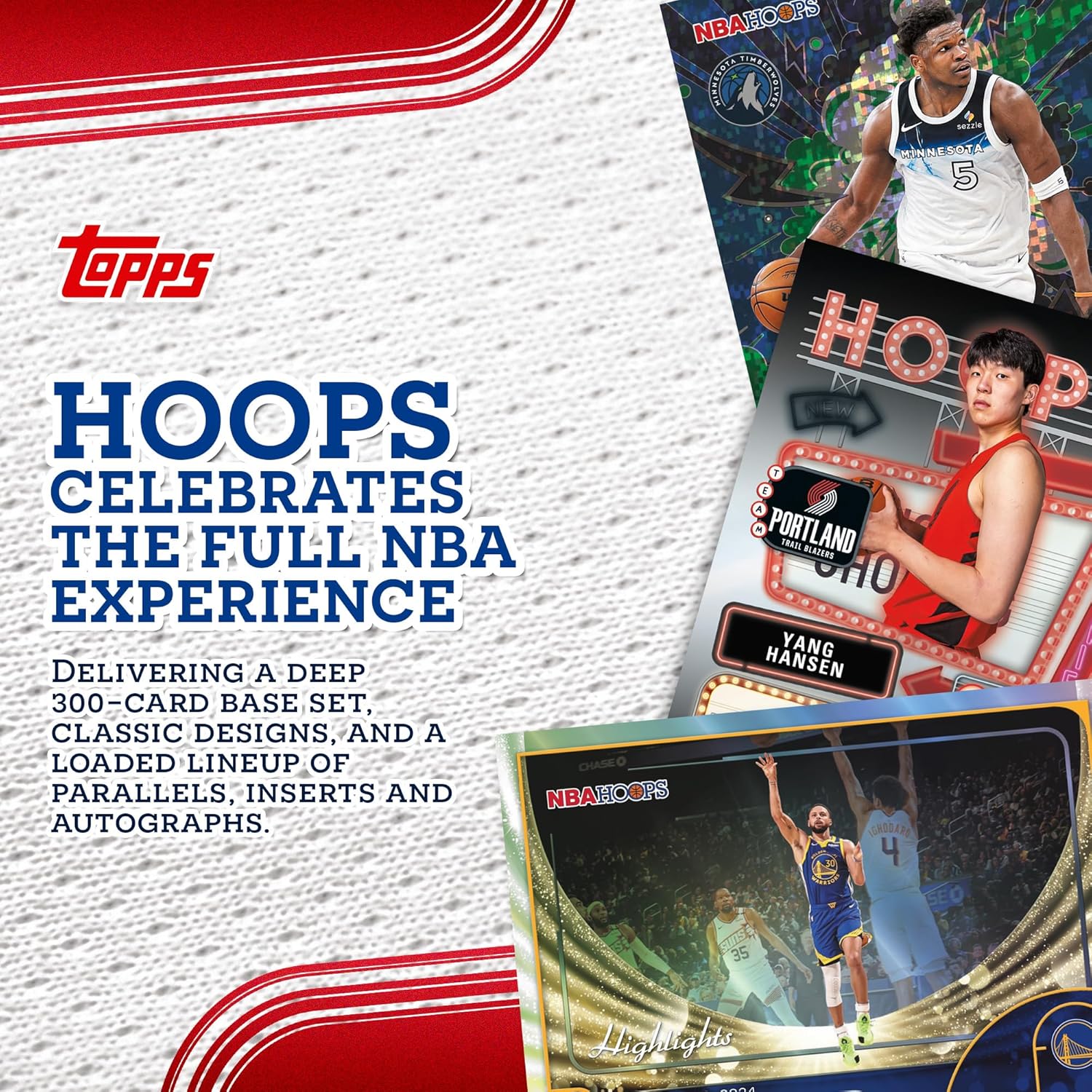 Topps Hoops Basketball 2025–26 Factory Sealed Value Box Trading Cards, NBA Collectible Card Set with Exclusive Green Parallels, Ages 6+