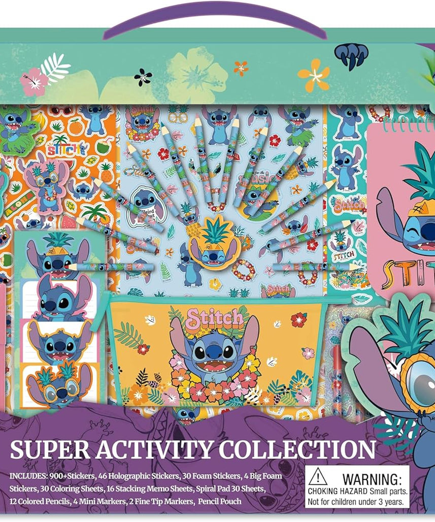 Disney Stitch Super Activity Collection, Coloring & Activity Learning Set, Hours of Fun, Age 3+