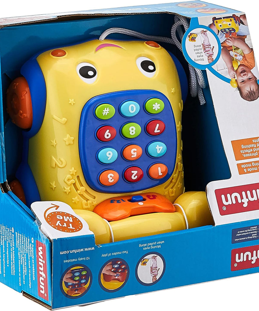 Winfun Talk N Pull Phone, Yellow