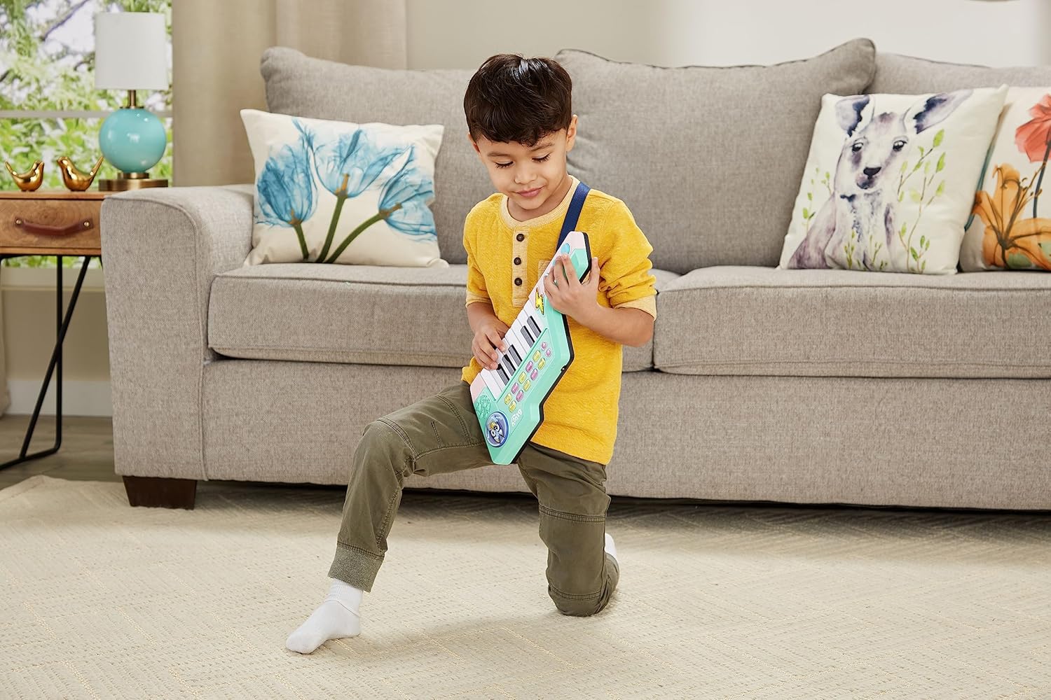 VTech Bluey Keytar, Interactive Musical Toy with 5 Instrument Sounds & 10 Melodies, Kids 3+ Years (English Version)