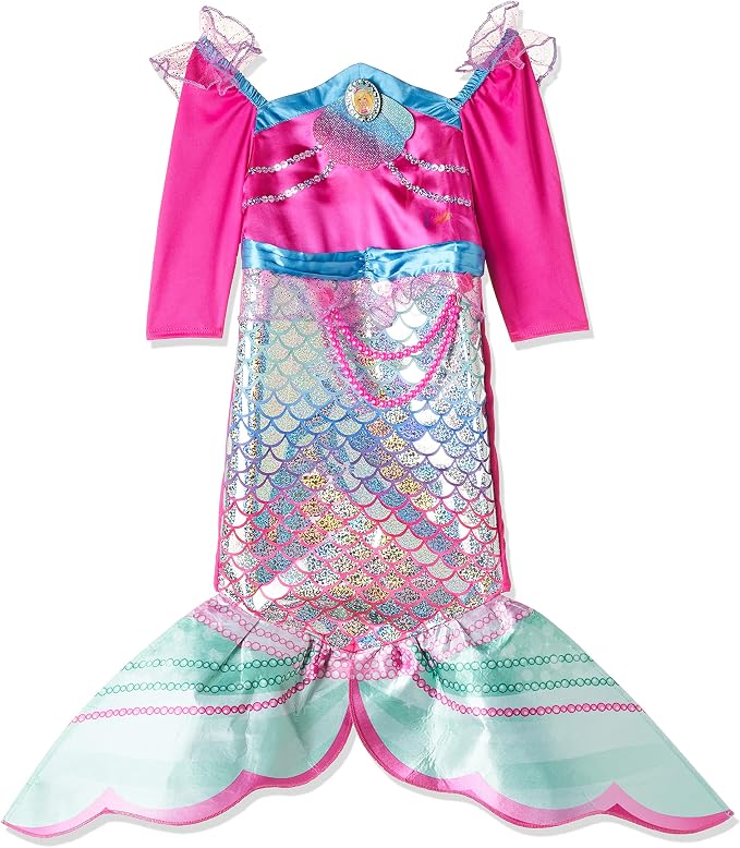 Amscan Dress Up 9903282 Barbie Rainbow Mermaid Costume, Girls, Non-Solid Colour