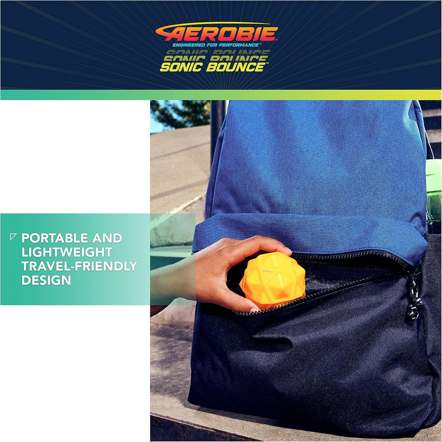 مجموعة Aerobie Sonic Bounce Pro من 3 قطع، لعبة أقراص طائرة خارجية، لعبة رياضية للأطفال والكبار، مصنوعة من البلاستيك المتين، مناسبة للأطفال من سن 8 سنوات فما فوق، مناسبة للعب النشط والمرح في الفناء الخلفي