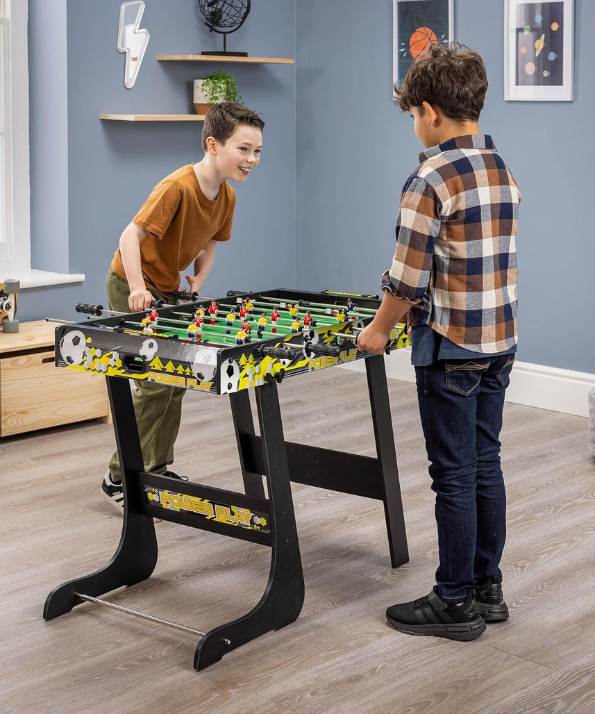 Powerplay 3ft Folding Football Table Game, Mini Table Football for Kids and Adults, Compact Foosball Table, Portable Design with Easy Storage, Indoor Game Table for Boys and Girls 5 Years+