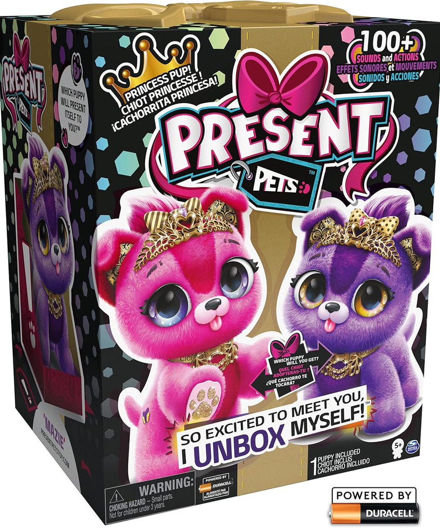 لعبة تفاعلية مفاجئة على شكل جرو الأميرة من بريزينت بيتس، يوركشاير تيرير ذاتية الفتح، أكثر من 100 صوت وحركة، هدايا للبنات، ألعاب أطفال للبنات من عمر 5 إلى 9 سنوات، مازي أو سيسي (قد يختلف الطراز)