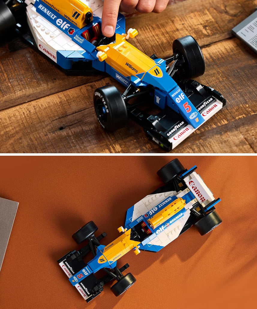 LEGO Icons Williams Racing FW14B & Nigel Mansell - F1 Car Model Set for Adults, with a Collectible Driver Minifigure, Trophy & Display Stand - Ramadan Gift for Adult & Teenage Motorsports Fans - 10353