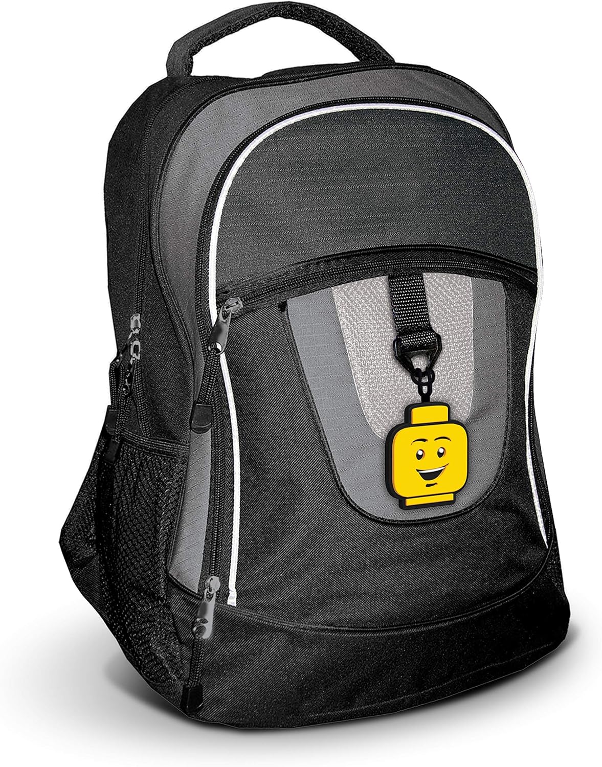 IQ Lego Iconic Silikon-Gepäckanhänger für Reisen, Koffer, Rucksack – ikonisch, ungiftig und geruchlos, mit beschreibbarer Oberfläche auf der Rückseite zur Identifizierung des Ausweises.