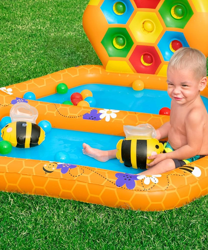 Bestway Lil' Beehive Paddling Pool & Ball Pit, 127 x 119 x 61 cm