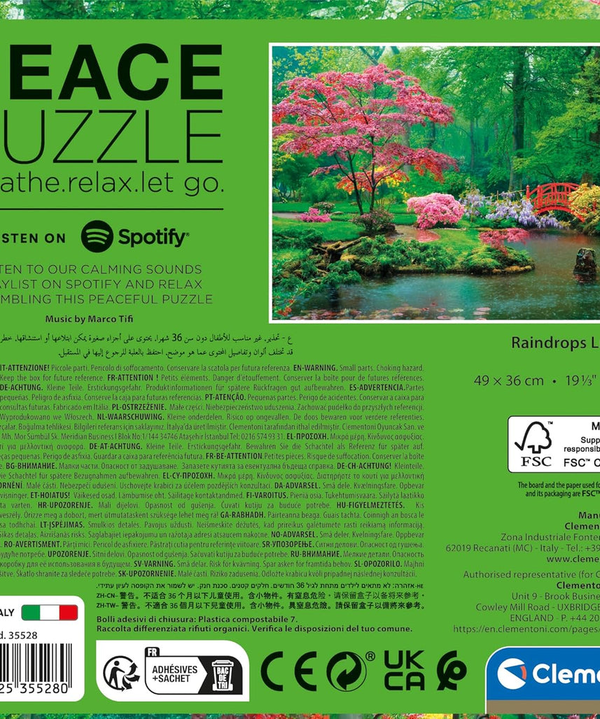 Clementoni 500 Tbsp. Peace Collection Raindrops Lullaby [Puzzle]
