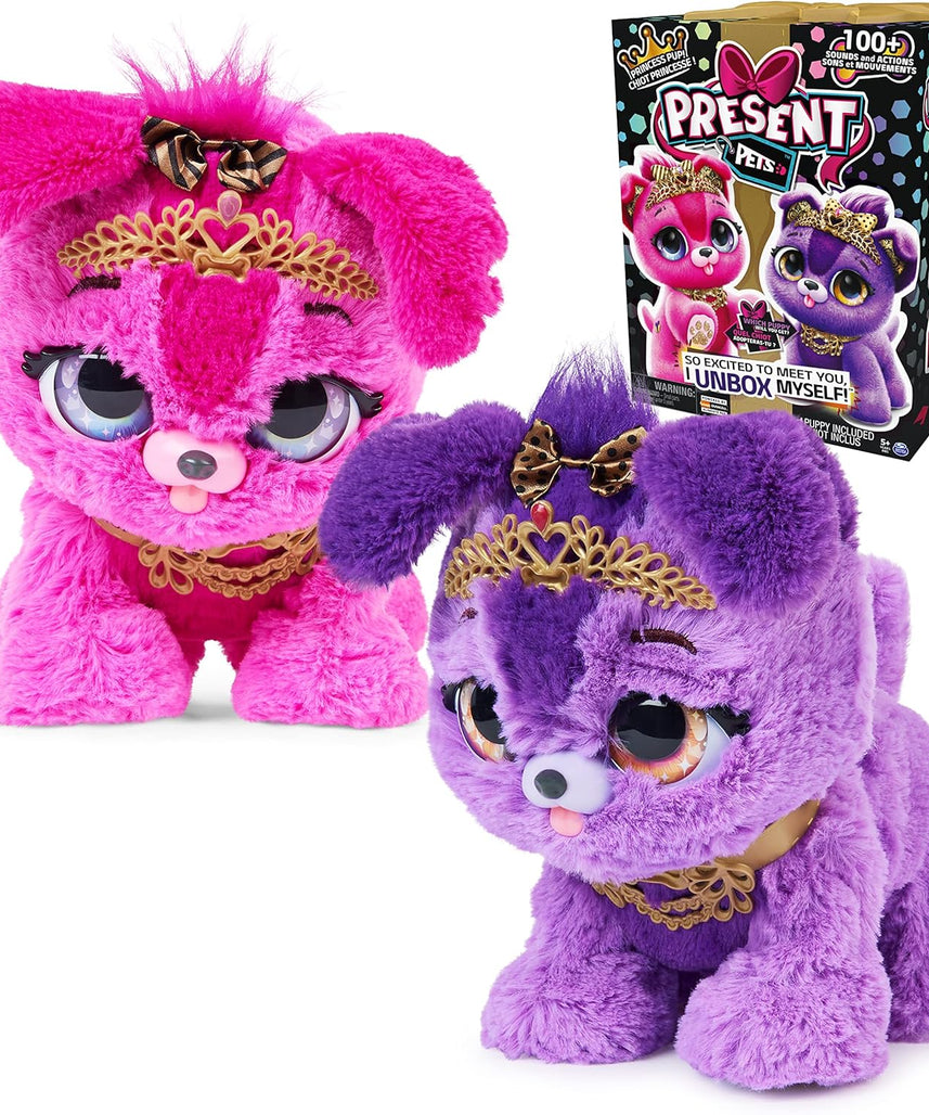 لعبة تفاعلية مفاجئة على شكل جرو الأميرة من بريزينت بيتس، يوركشاير تيرير ذاتية الفتح، أكثر من 100 صوت وحركة، هدايا للبنات، ألعاب أطفال للبنات من عمر 5 إلى 9 سنوات، مازي أو سيسي (قد يختلف الطراز)