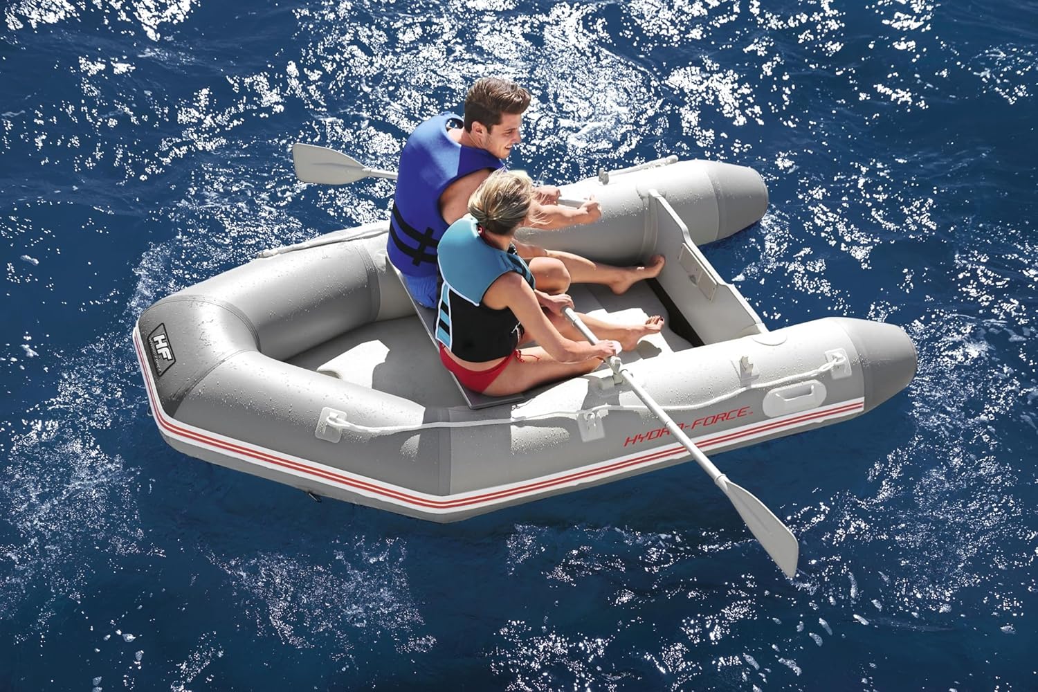 Bestway Caspian Pro Inflatable Boat 9'2" x 60" x 16.5" (2.80m x 1.52m x 42cm), Drop-Stitch Floor, Motor-Ready Transom – Ages 18+