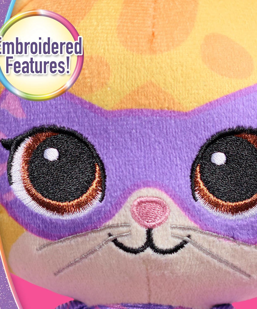 Disney Jr. SuperKitties Small 8-inch Plush Sparks Stuffed Animal, Su-Purr Wild Outfit, Kitten, Toy for Fans, Girls, Kids, Easter Basket Fillers, Gifts, Presents, Ages 2 and Up by Just Play