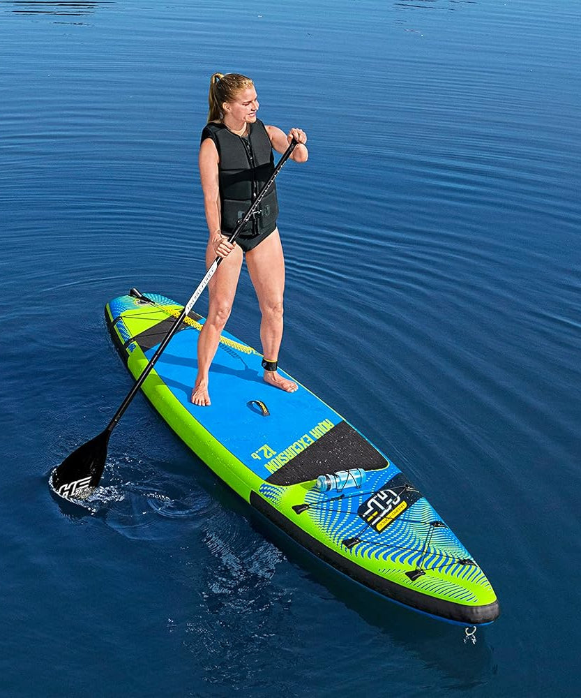 Bestway Hydro-Force Aqua Excursion Tech Inflatable Stand-Up Paddleboard Set with Paddle, Pump, Backpack & Leash – Adult 14+