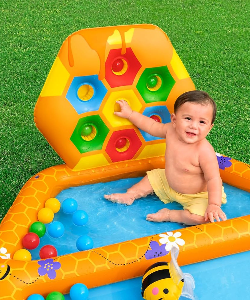 Bestway Lil' Beehive Paddling Pool & Ball Pit, 127 x 119 x 61 cm