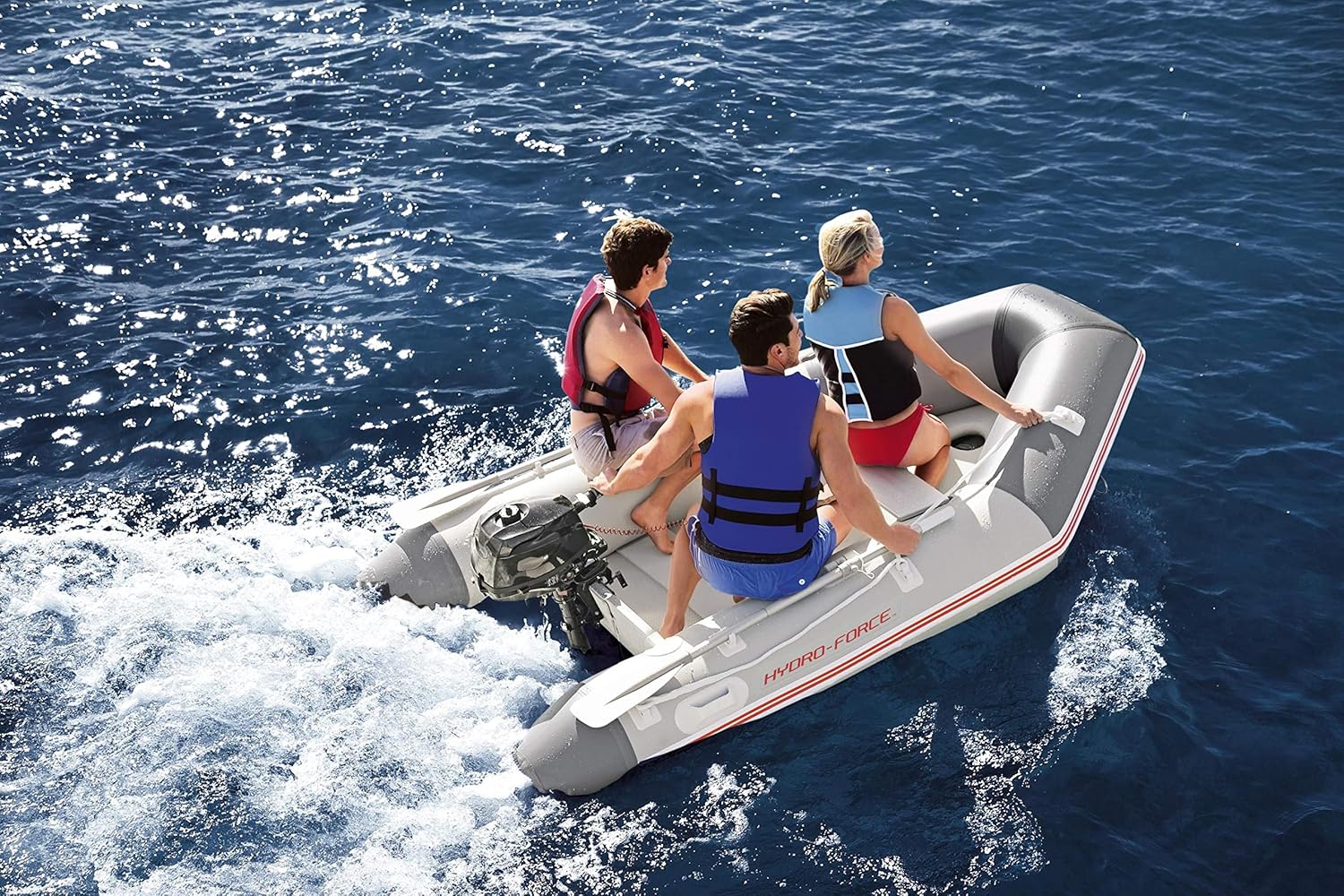 Bestway Caspian Pro Inflatable Boat 9'2" x 60" x 16.5" (2.80m x 1.52m x 42cm), Drop-Stitch Floor, Motor-Ready Transom – Ages 18+