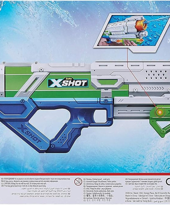 X-Shot Water Warfare Fast-Fill Blaster, Ultimate Summer Water Gun, 700mL Capacity, 34ft / 10m Blast Distance, Kids & Boys, Outdoor Fun, Vacation & Backyard Play