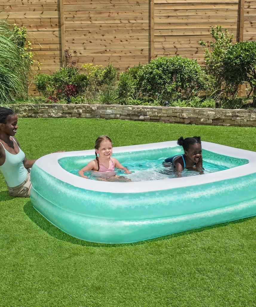 Bestway Rectangular Inflatable Family Pool - 79 inch, Blue,54005-BNFX16XX02