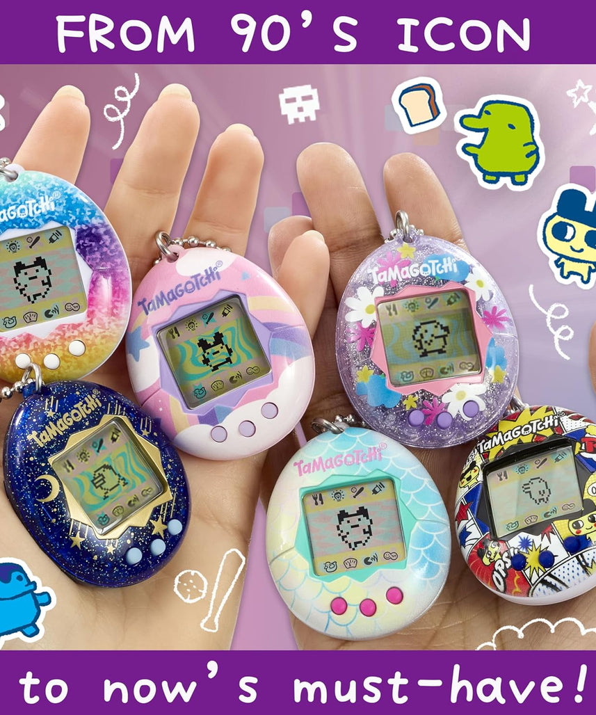 BANDAI Tamagotchi Argyle Heart Virtual Pet 42981 Electronic Toy Ideal for Ages 6+ Zoom into Paradise to Surround Your Electronic Pet