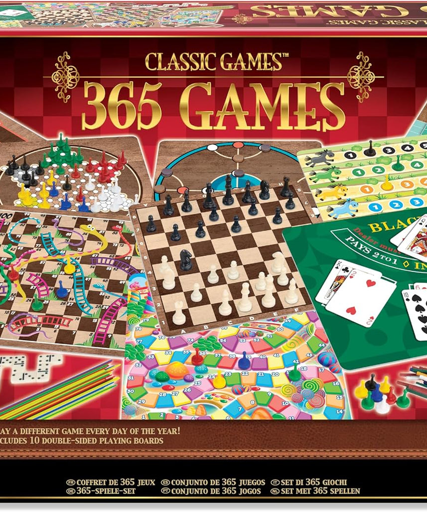 Ambassador Classic Games, 365 Games, 10 Double-Sided Boards, Ages 6+