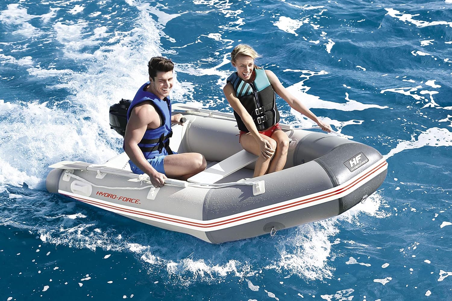 Bestway Caspian Pro Inflatable Boat 9'2" x 60" x 16.5" (2.80m x 1.52m x 42cm), Drop-Stitch Floor, Motor-Ready Transom – Ages 18+
