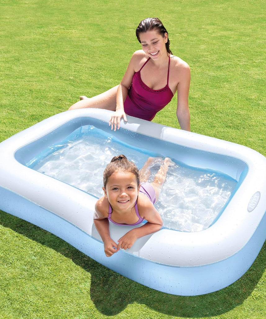 RECTANGULAR POOL 1.66x1.00mtX25cm BLUE COLOR [AGE 2+]