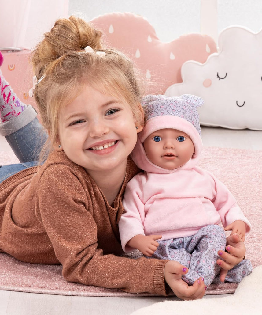Bayer Design 93827AD Reborn Baby Doll Lifelike Realistic Dummy Bottle Blanket 38cm