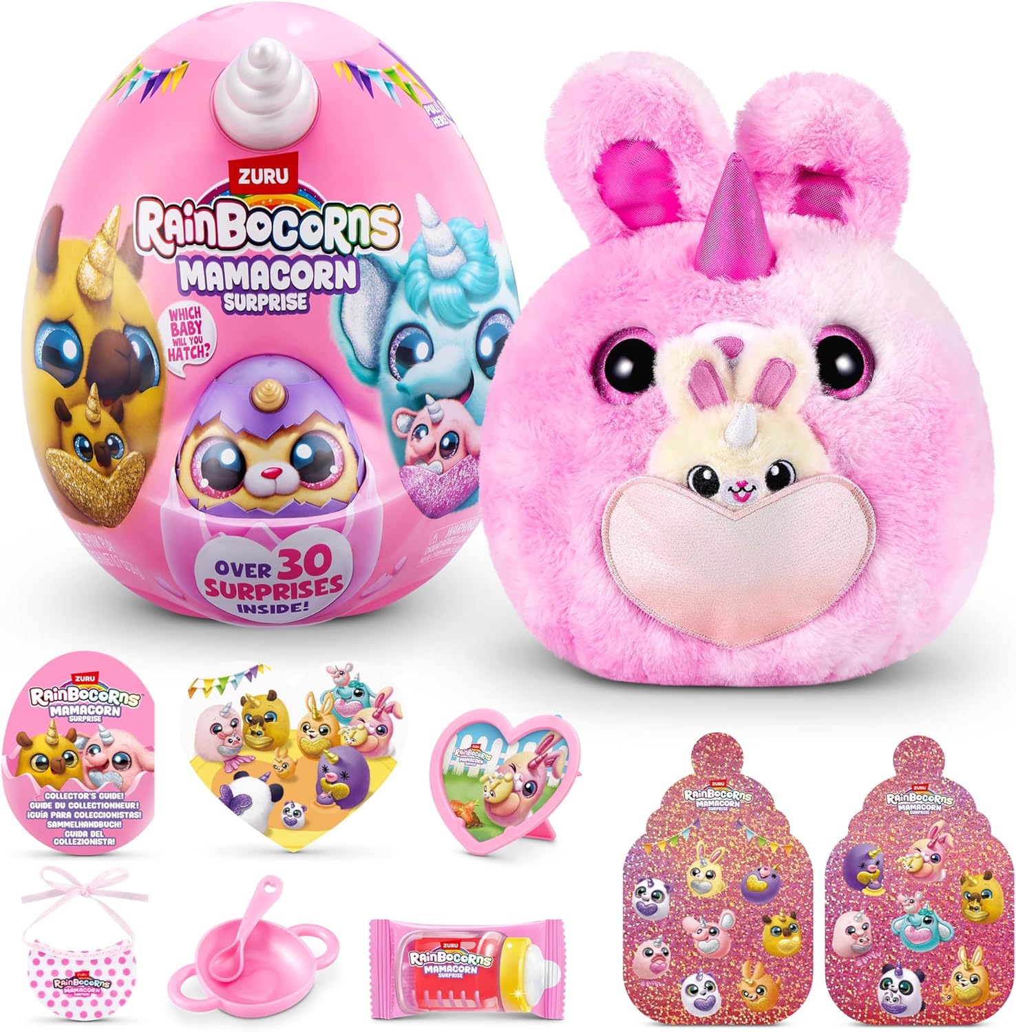 Rainbocorns Mamacorn Surprise Toy, Magical Plush for Girls, Age 3+