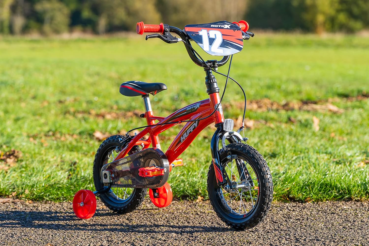 Huffy Moto X Boys Bike 12, 14, 16, 18 Inch Wheels, Multiple Colours, BMX Styling, Single-Speed Kids Bicycle with Stabilisers, Quick Connect Assembly, Ages 3-7