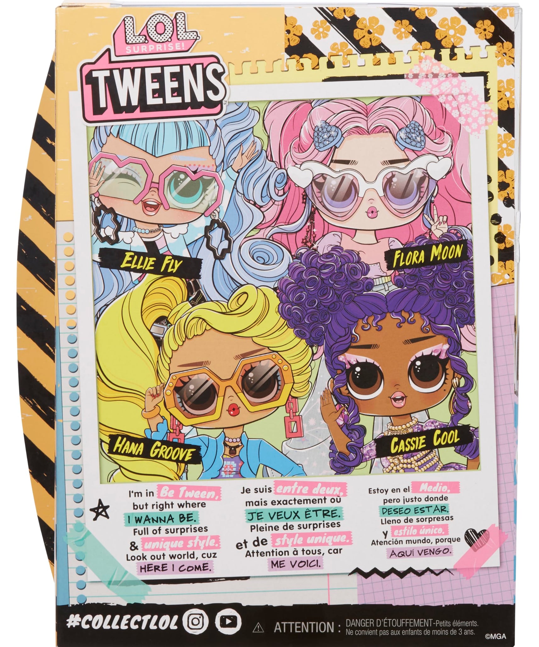 L.O.L. Surprise Tweens Hana Groove Fashion Doll 6.5 Inch with 10+ Surprises, Accessories, Purse and Skateboard for Girls Ages 3+ Years