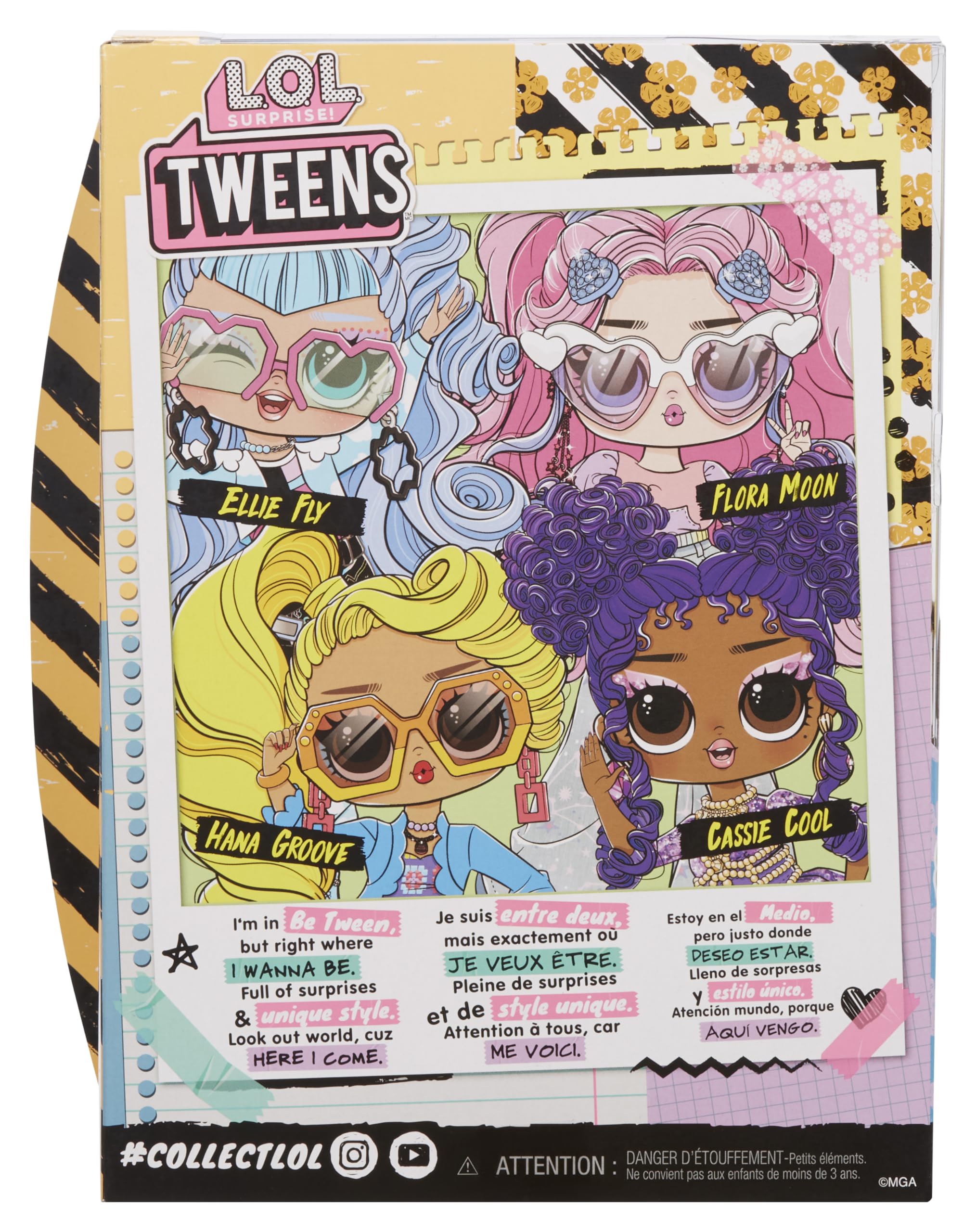 L.O.L. Surprise Tweens Hana Groove Fashion Doll 6.5 Inch with 10+ Surprises, Accessories, Purse and Skateboard for Girls Ages 3+ Years