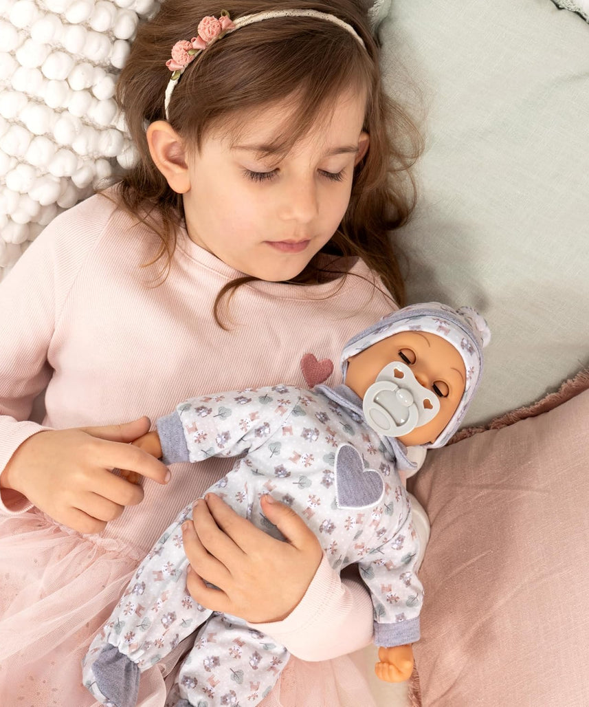 Bayer Design 93824CP Interactive Baby Doll Talking Soft Body Dummy Bottle 38cm