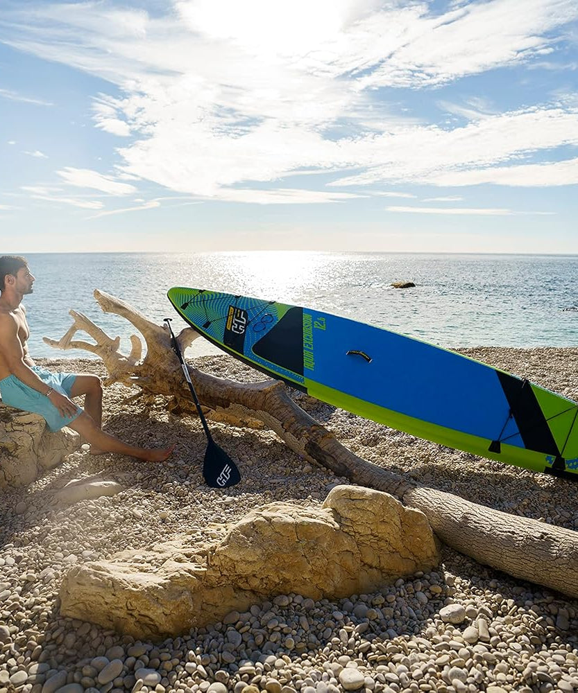 Bestway Hydro-Force Aqua Excursion Tech Inflatable Stand-Up Paddleboard Set with Paddle, Pump, Backpack & Leash – Adult 14+