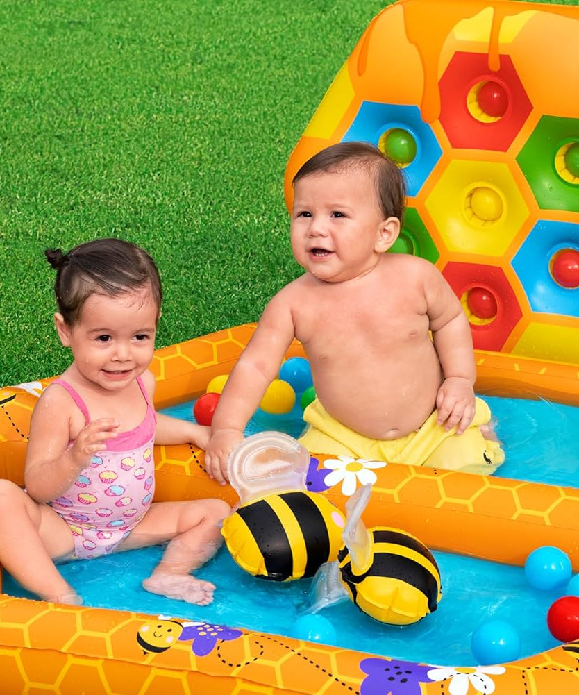 Bestway Lil' Beehive Paddling Pool & Ball Pit, 127 x 119 x 61 cm