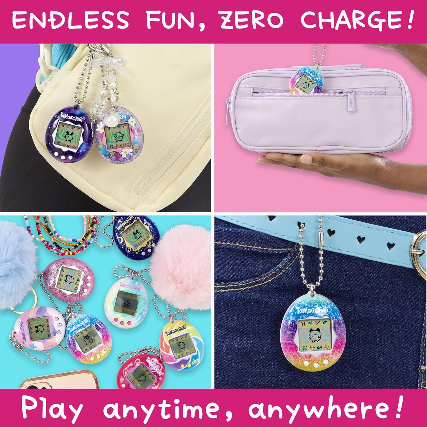BANDAI Tamagotchi Argyle Heart Virtual Pet 42981 Electronic Toy Ideal for Ages 6+ Zoom into Paradise to Surround Your Electronic Pet