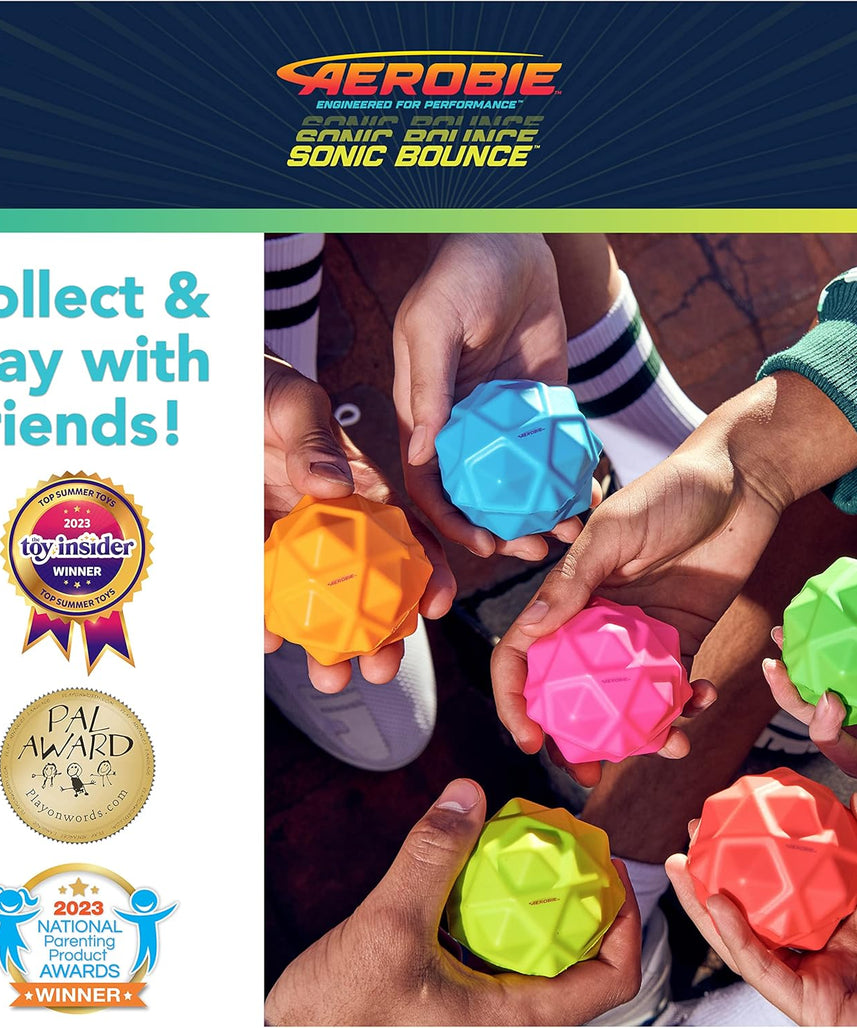مجموعة Aerobie Sonic Bounce Pro من 3 قطع، لعبة أقراص طائرة خارجية، لعبة رياضية للأطفال والكبار، مصنوعة من البلاستيك المتين، مناسبة للأطفال من سن 8 سنوات فما فوق، مناسبة للعب النشط والمرح في الفناء الخلفي