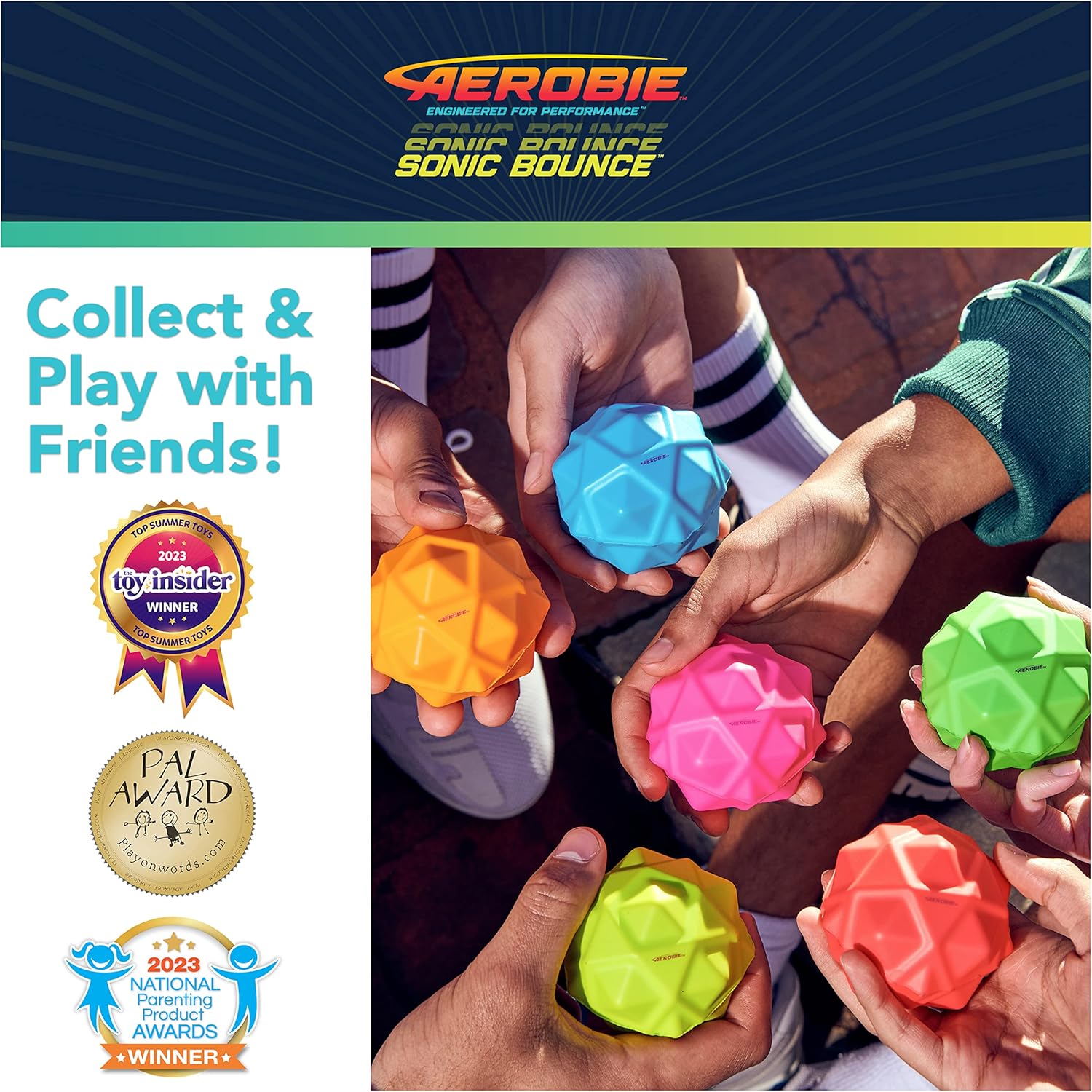 مجموعة Aerobie Sonic Bounce Pro من 3 قطع، لعبة أقراص طائرة خارجية، لعبة رياضية للأطفال والكبار، مصنوعة من البلاستيك المتين، مناسبة للأطفال من سن 8 سنوات فما فوق، مناسبة للعب النشط والمرح في الفناء الخلفي