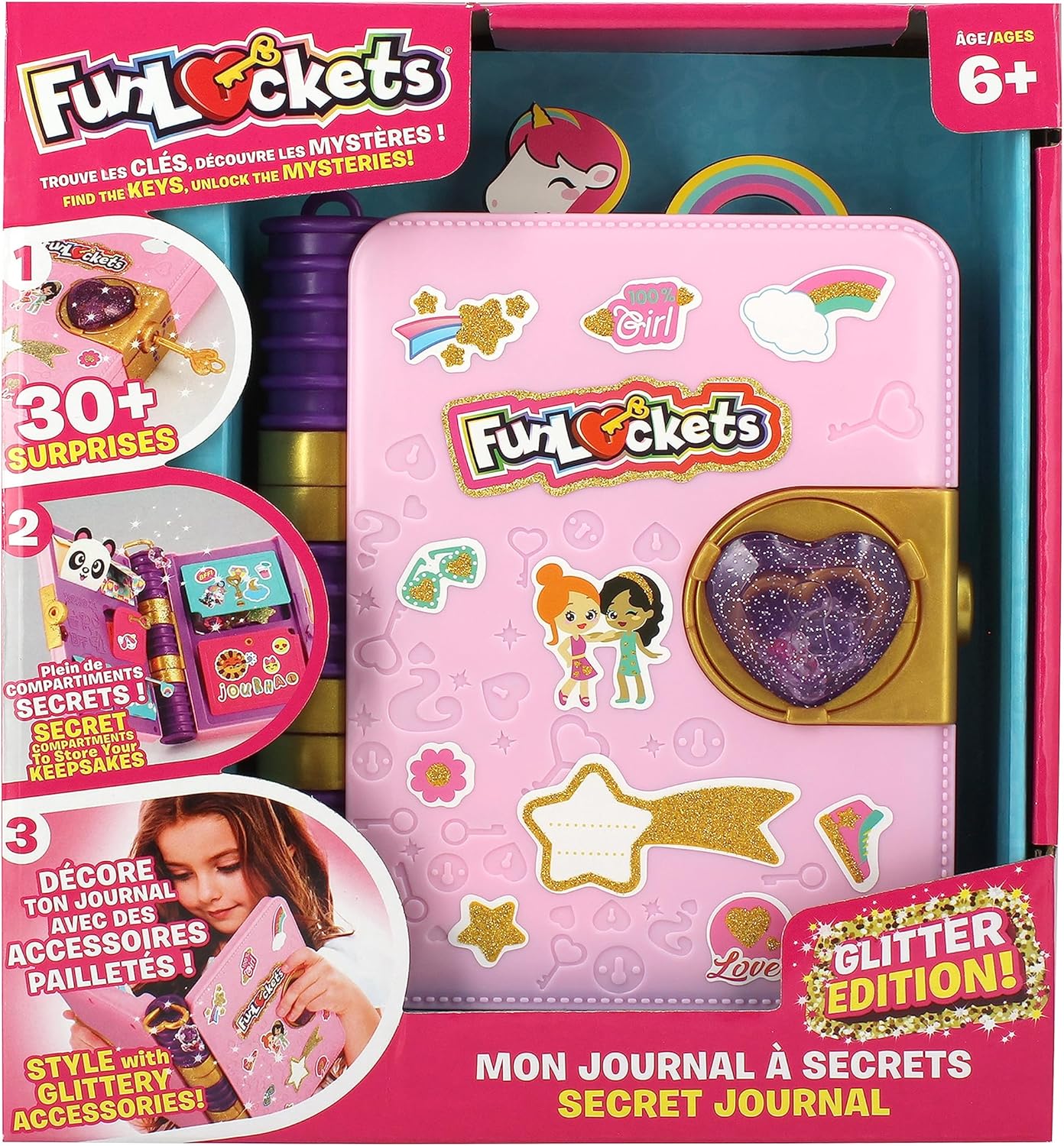 Funlockets Secret Journal Glitter Edition
