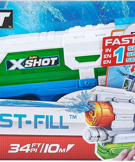 X-Shot Water Warfare Fast-Fill Blaster, Ultimate Summer Water Gun, 700mL Capacity, 34ft / 10m Blast Distance, Kids & Boys, Outdoor Fun, Vacation & Backyard Play