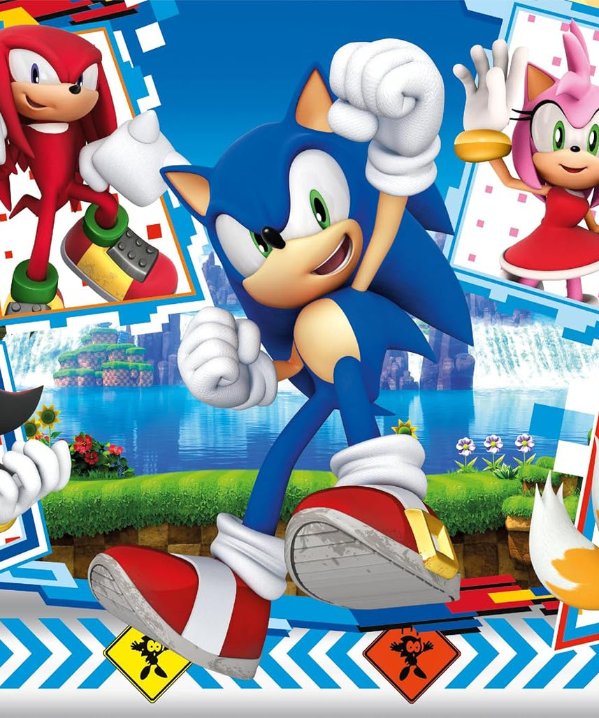 Clementoni 28526 Supercolor Sonic - 24 Maxi Pieces Children 3 Years Cartoon Puzzle, Made in Italy, Multi-Colour
