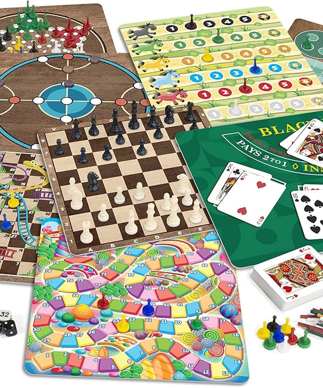 Ambassador Classic Games, 365 Games, 10 Double-Sided Boards, Ages 6+