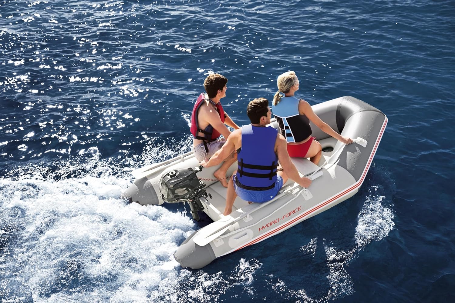 Bestway Caspian Pro Inflatable Boat 9'2" x 60" x 16.5" (2.80m x 1.52m x 42cm), Drop-Stitch Floor, Motor-Ready Transom – Ages 18+